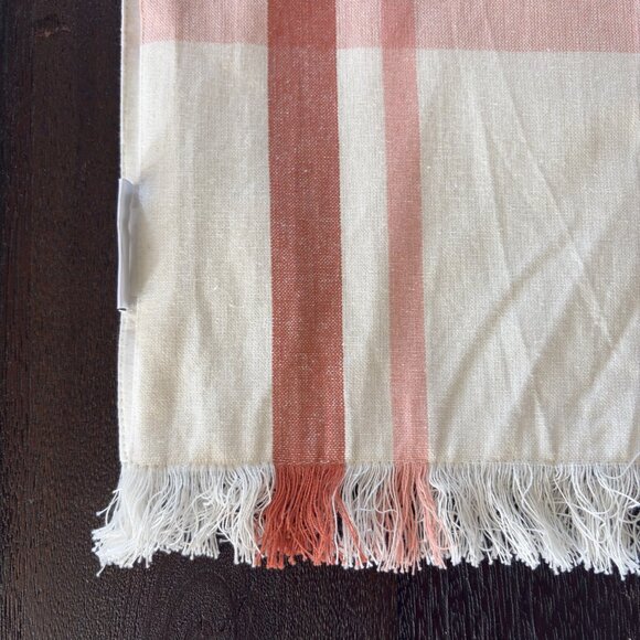 Sur La Table Plaid 100% Cotton Extra Long Table Runner 108 x 16 - Picture 4 of 4